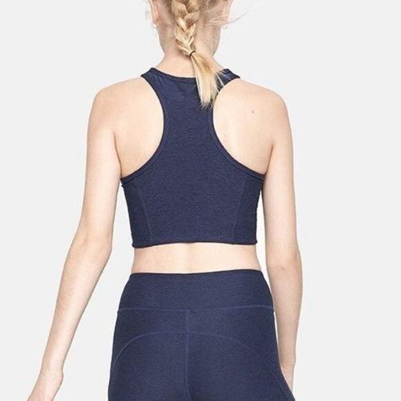 NWT OUTDOOR VOICES Athena Crop Top Navy M - Picture 3 of 7
